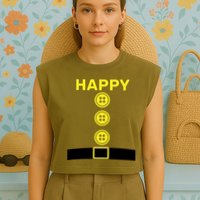 Happy Dwarf Garment-Dyed Women's Muscle Tee