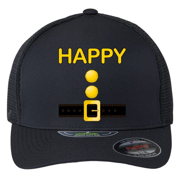 Happy Dwarf Costume Flexfit Unipanel Trucker Cap