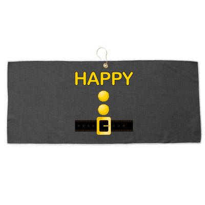 Happy Dwarf Costume Large Microfiber Waffle Golf Towel