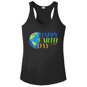 Happy Earth Day 22 April Ladies PosiCharge Competitor Racerback Tank