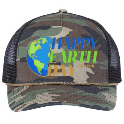 Happy Earth Day 22 April Retro Rope Trucker Hat Cap