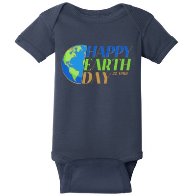 Happy Earth Day 22 April Baby Bodysuit