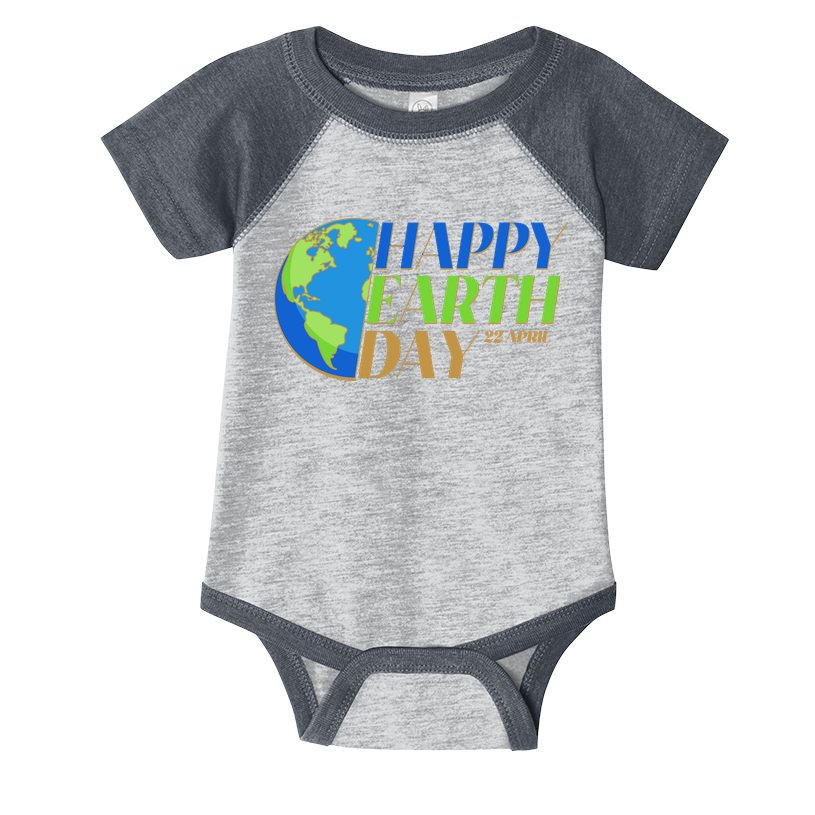 Happy Earth Day 22 April Infant Baby Jersey Bodysuit