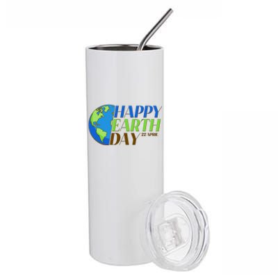 Happy Earth Day 22 April Stainless Steel Tumbler