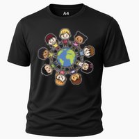 Happy Earth Day Children Around The World Cooling Performance Crew T-Shirt