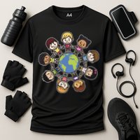 Happy Earth Day Children Around The World Cooling Performance Crew T-Shirt