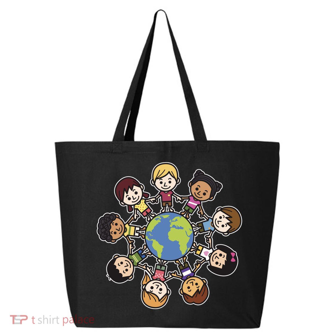 Happy Earth Day Children Around The World 25L Jumbo Tote