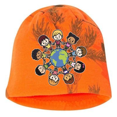 Happy Earth Day Children Around The World Kati - Camo Knit Beanie