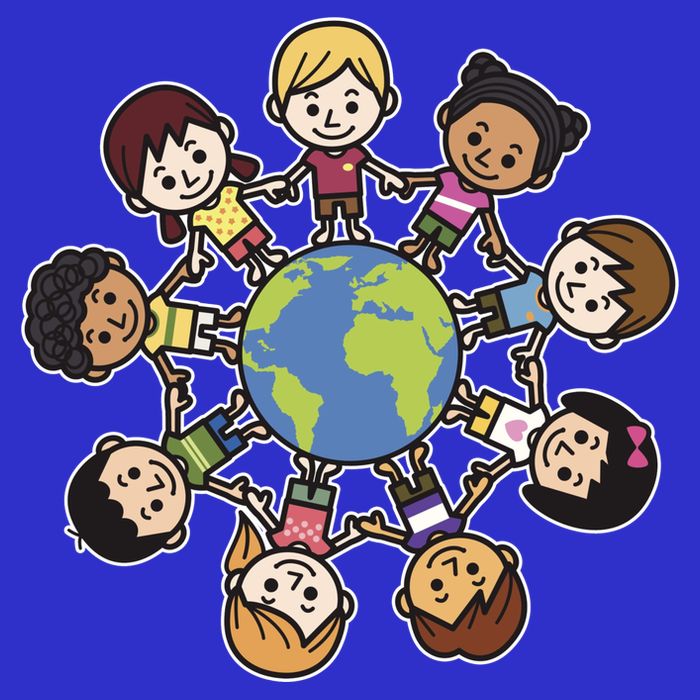 Happy Earth Day Children Around The World Button