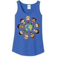 Happy Earth Day Children Around The World Ladies Essential Tank