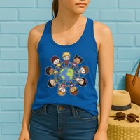 Happy Earth Day Children Around The World Womens Tank Top
