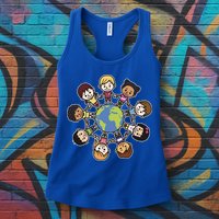 Happy Earth Day Children Around The World Womens Tank Top
