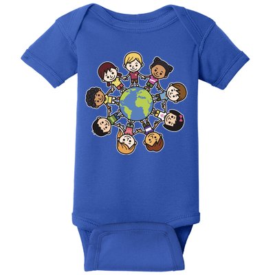 Happy Earth Day Children Around The World Baby Bodysuit