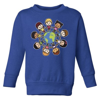 Happy Earth Day Children Around The World Toddler Sweatshirt