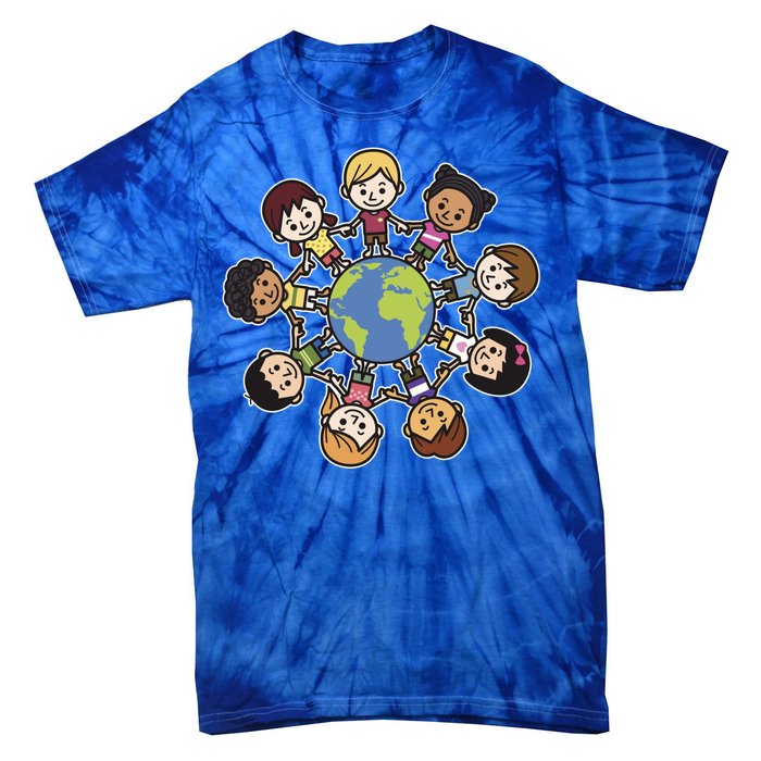 Happy Earth Day Children Around The World Tie-Dye T-Shirt