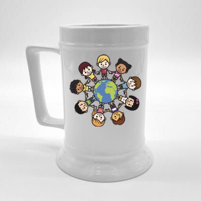 Happy Earth Day Children Around The World Beer Stein