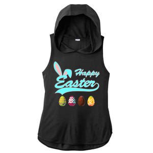 Happy Easter Ladies PosiCharge Tri-Blend Wicking Draft Hoodie Tank