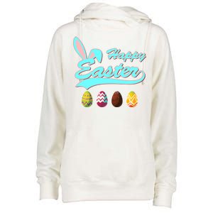 Happy Easter Womens Funnel Neck Pullover Hood