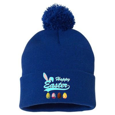 Happy Easter Pom Pom 12in Knit Beanie