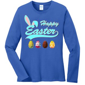 Happy Easter Ladies Long Sleeve Shirt