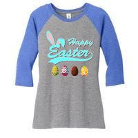 Happy Easter Women's Tri-Blend 3/4-Sleeve Raglan Shirt