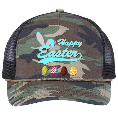 Happy Easter Retro Rope Trucker Hat Cap