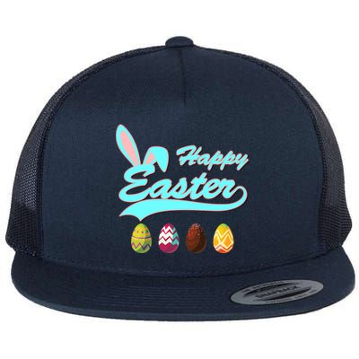 Happy Easter Flat Bill Trucker Hat