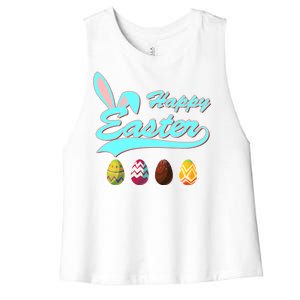 Happy Easter Women's Racerback Cropped Tank