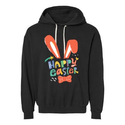 Happy Easter Bow  Garment-Dyed Fleece Hoodie