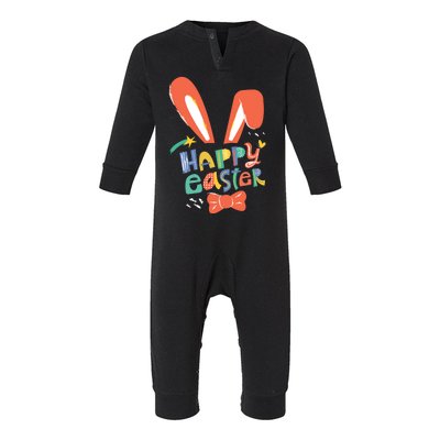 Happy Easter Bow  Infant Fleece One Piece