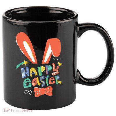 Happy Easter Bow  11oz C Handle Ceramic Mug