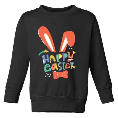 Happy Easter Bow  Toddler Sweatshirt