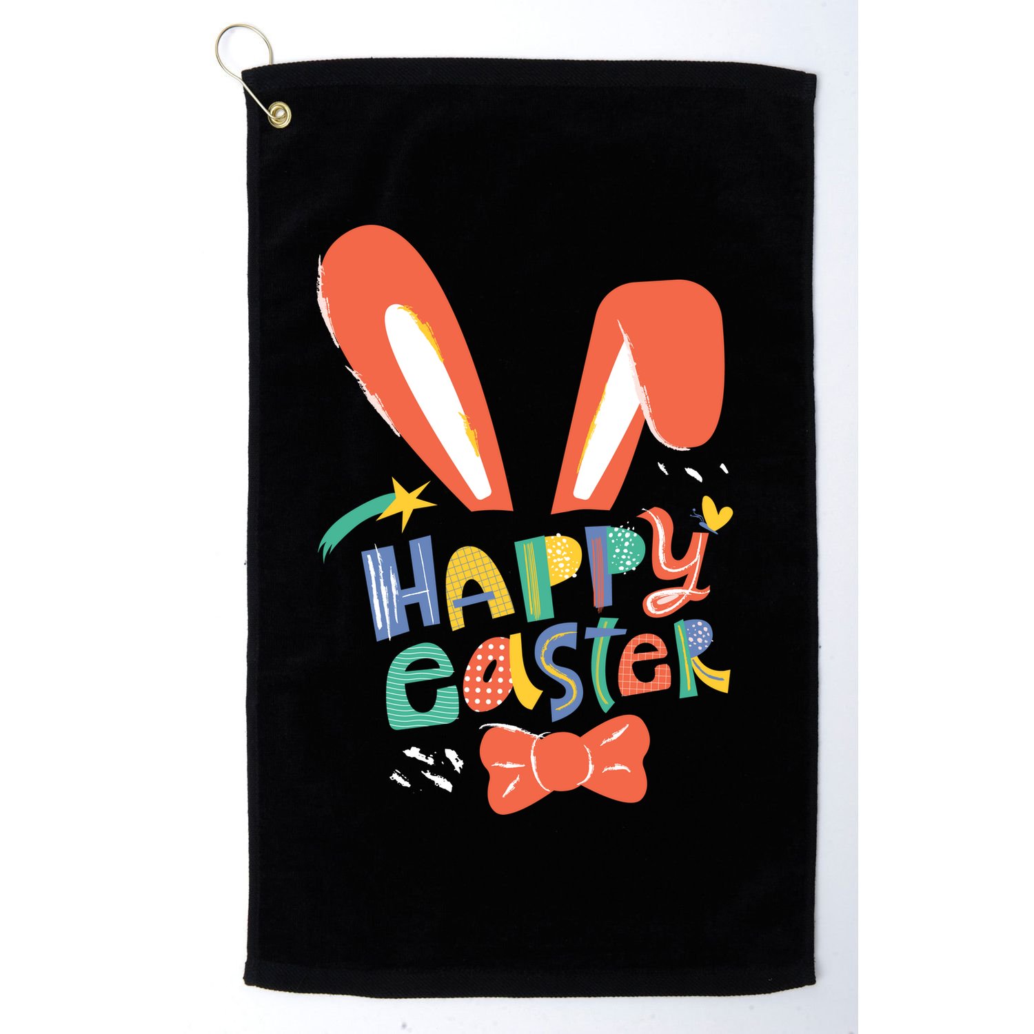 Happy Easter Bow  Golf Towel