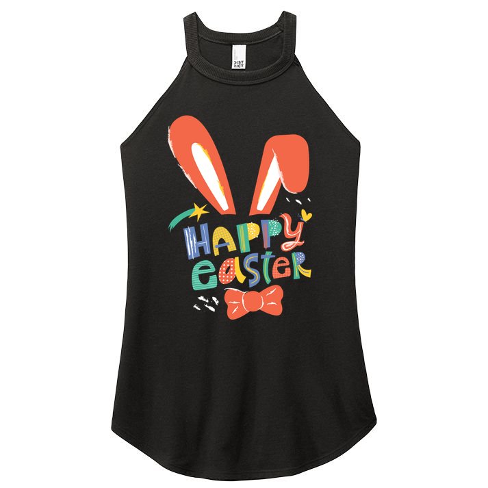 Happy Easter Bow  Women's Perfect Tri Rocker Tank
