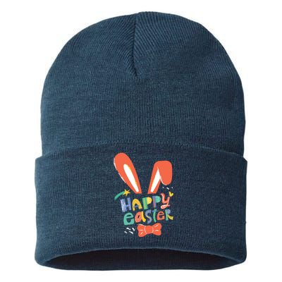 Happy Easter Bow  Sustainable Knit Beanie