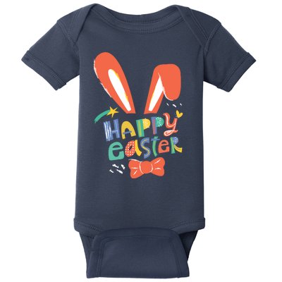 Happy Easter Bow  Baby Bodysuit