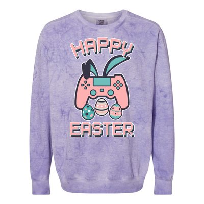 Happy Easter Bunny Game Controller Colorblast Crewneck Sweatshirt