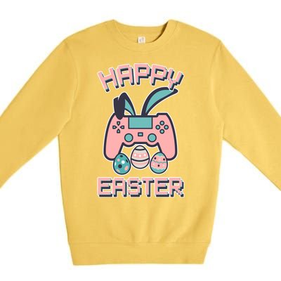 Happy Easter Bunny Game Controller Premium Crewneck Sweatshirt