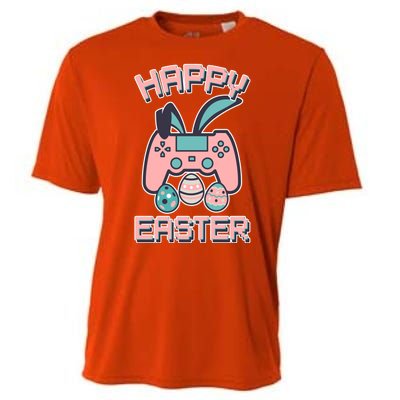 Happy Easter Bunny Game Controller Cooling Performance Crew T-Shirt