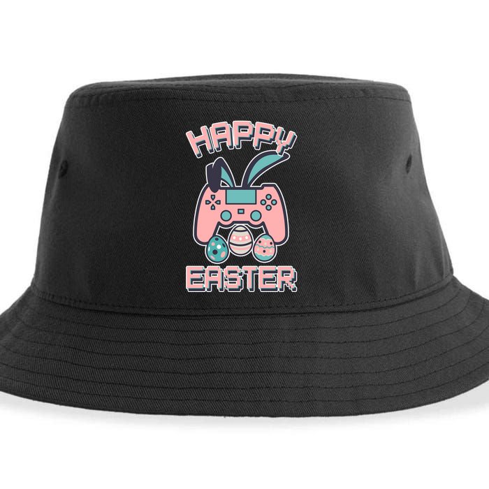 Happy Easter Bunny Game Controller Sustainable Bucket Hat
