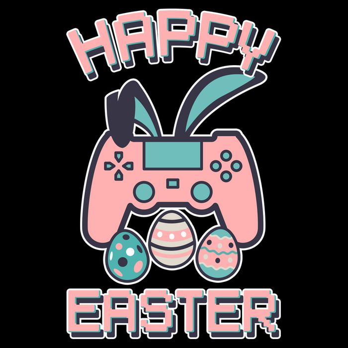Happy Easter Bunny Game Controller Sustainable Bucket Hat