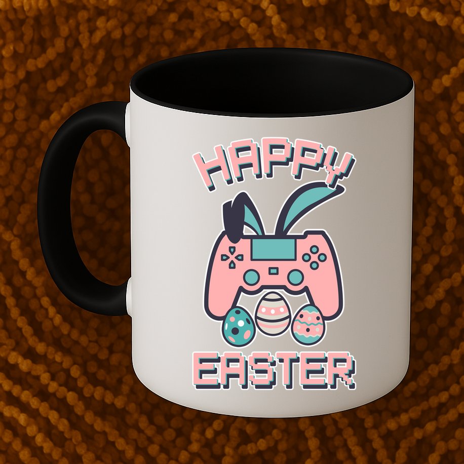 Happy Easter Bunny Game Controller Mug