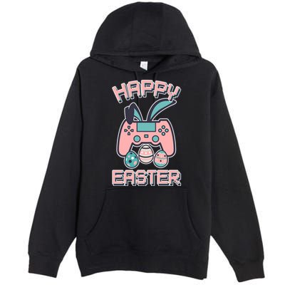 Happy Easter Bunny Game Controller Premium Pullover Hoodie