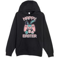 Happy Easter Bunny Game Controller Premium Pullover Hoodie