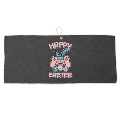 Happy Easter Bunny Game Controller Large Microfiber Waffle Golf Towel