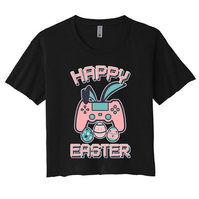 Happy Easter Bunny Game Controller Crop Top
