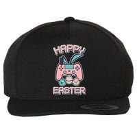 Happy Easter Bunny Game Controller Wool Snapback Cap