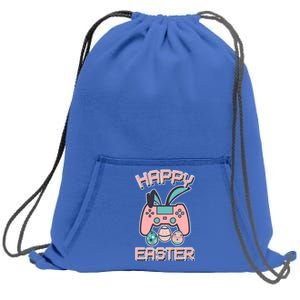 Happy Easter Bunny Game Controller Sweatshirt Cinch Pack Bag