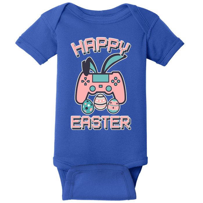 Happy Easter Bunny Game Controller Baby Bodysuit
