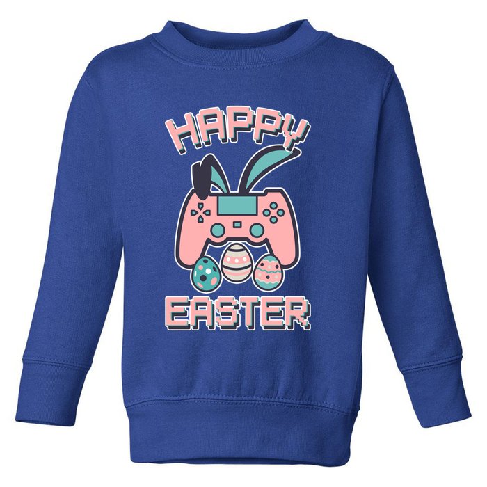 Happy Easter Bunny Game Controller Toddler Sweatshirt